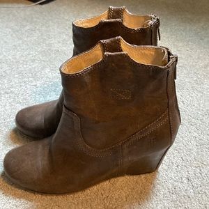 Frye Carson Wedge Booties